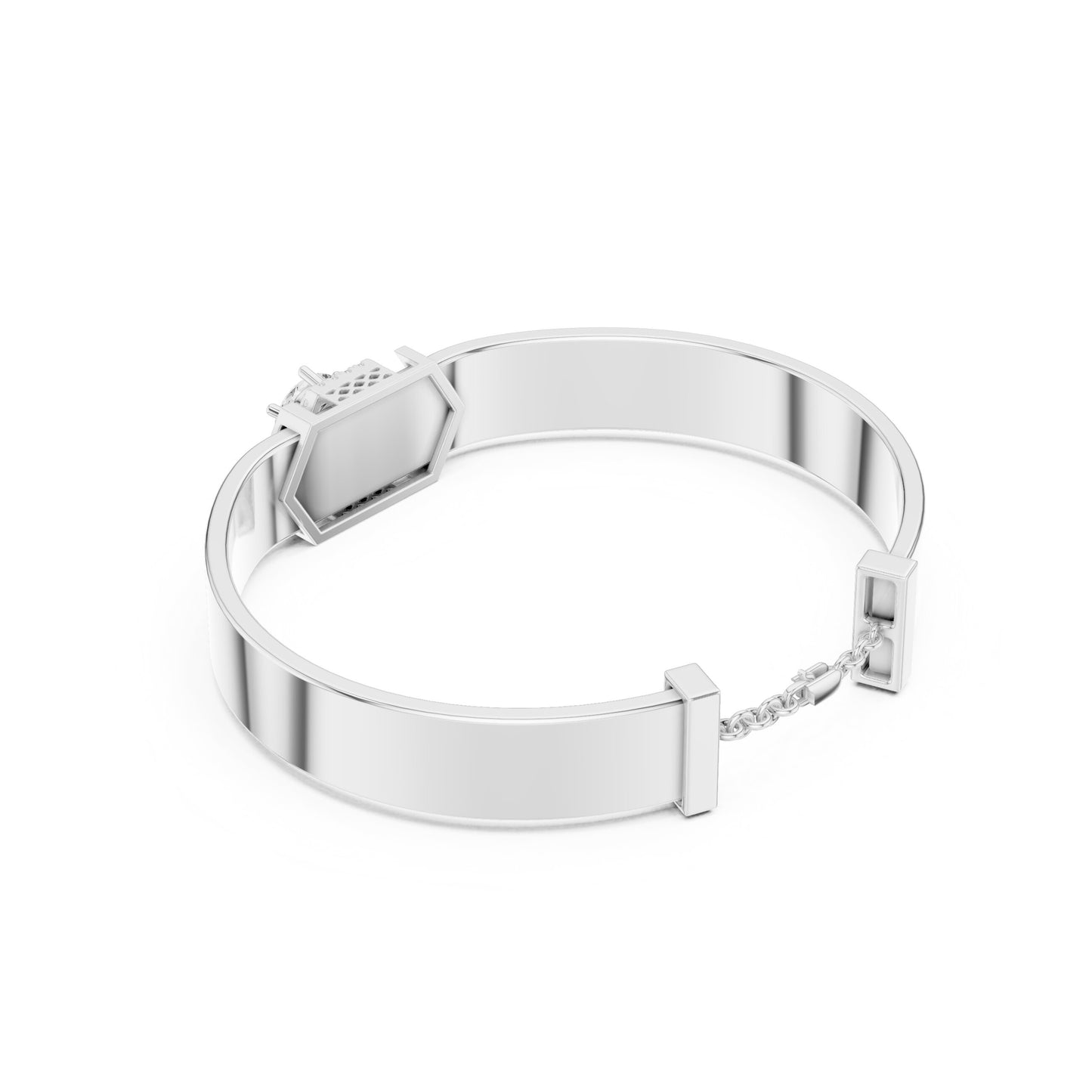 Men's Round Cuff Lab Grown Diamond Bracelet