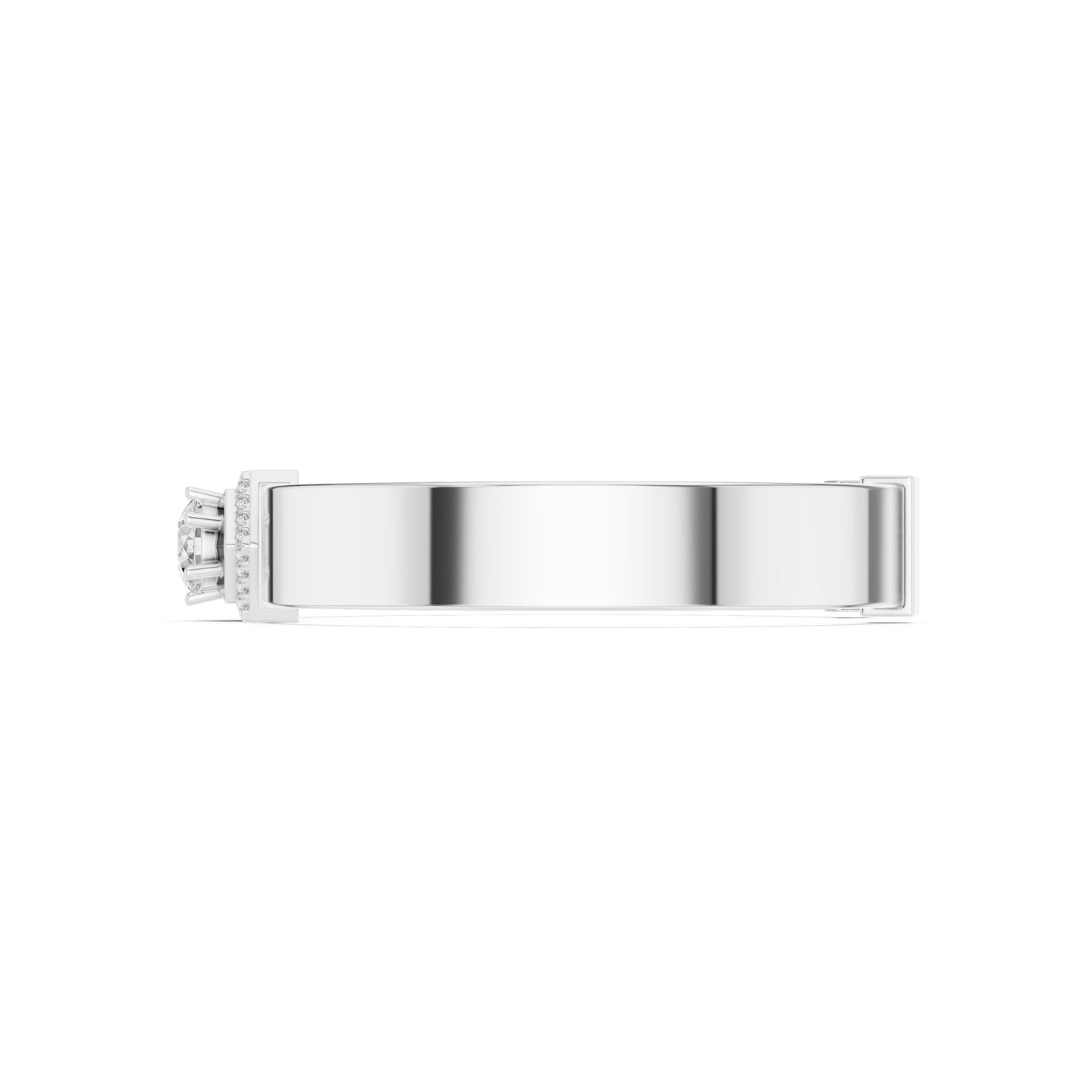 Men's Round Cuff Lab Grown Diamond Bracelet
