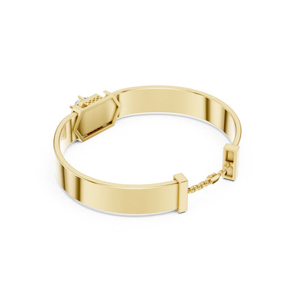 Men's Round Cuff Lab Grown Diamond Bracelet