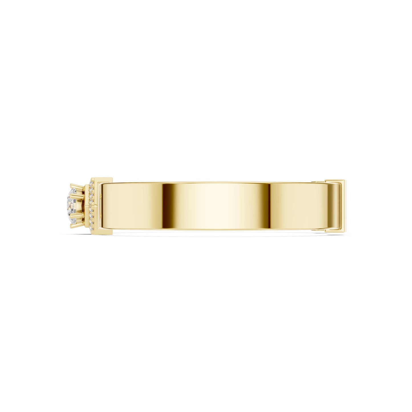 Men's Round Cuff Lab Grown Diamond Bracelet
