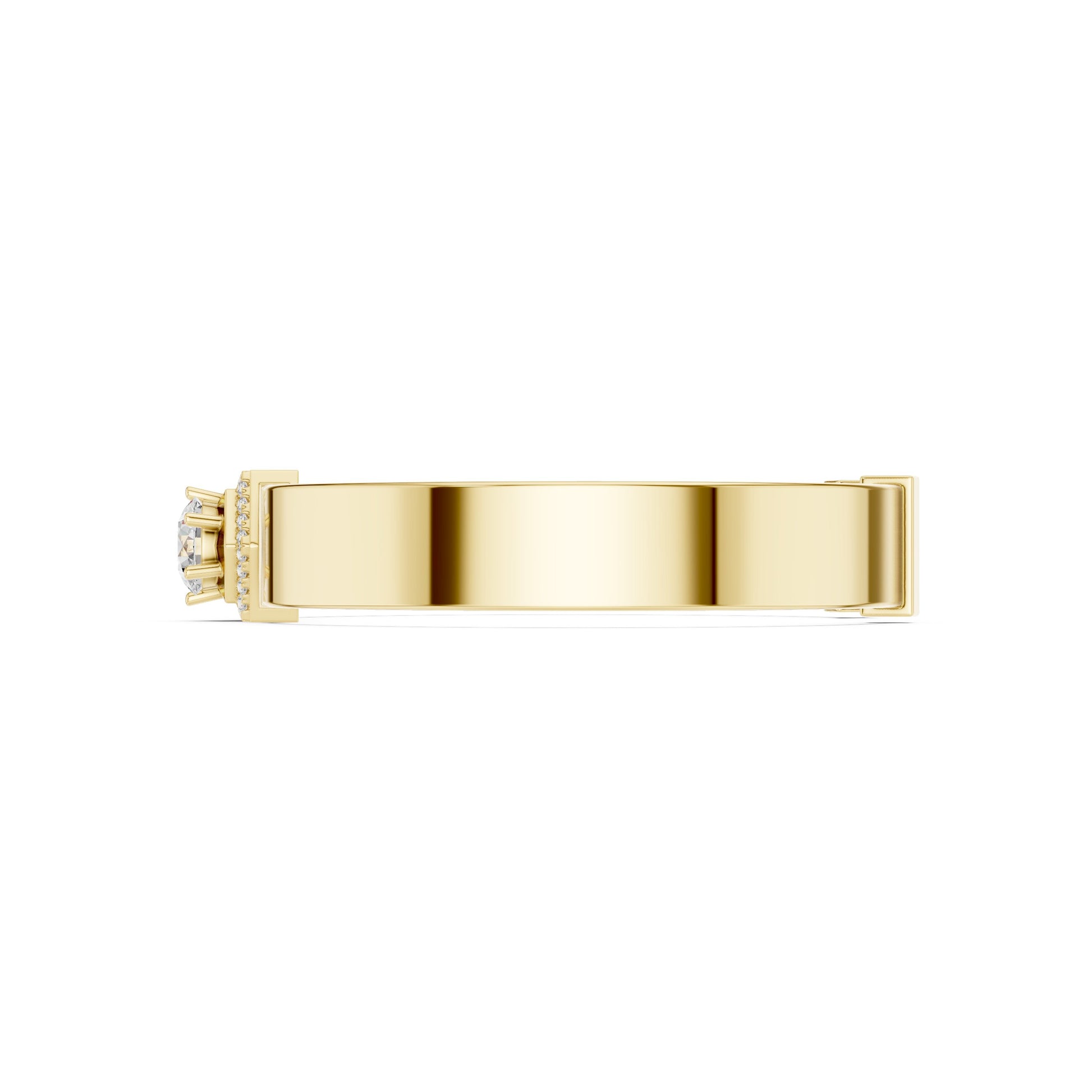 Men's Round Cuff Lab Grown Diamond Bracelet