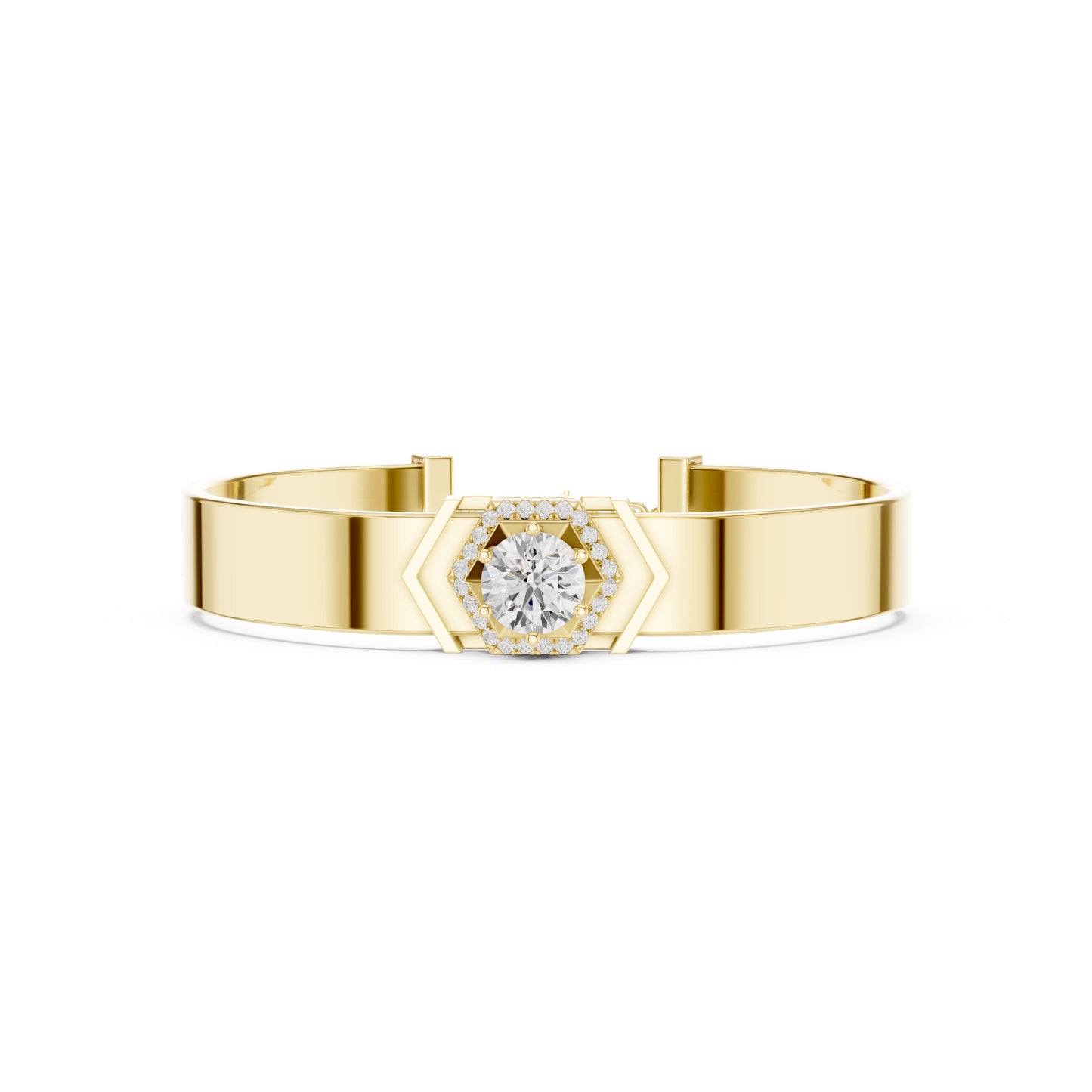 Men's Round Cuff Lab Grown Diamond Bracelet