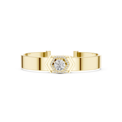 Men's Round Cuff Lab Grown Diamond Bracelet
