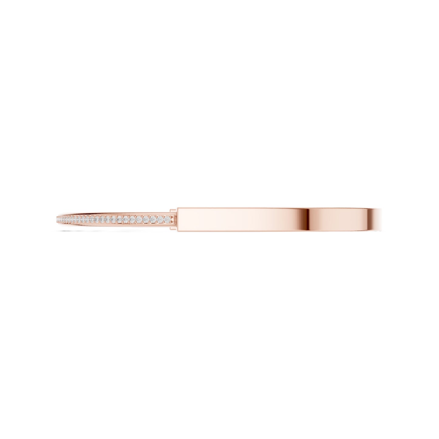 Men's Round Bangle Lab Grown Diamond Bracelet