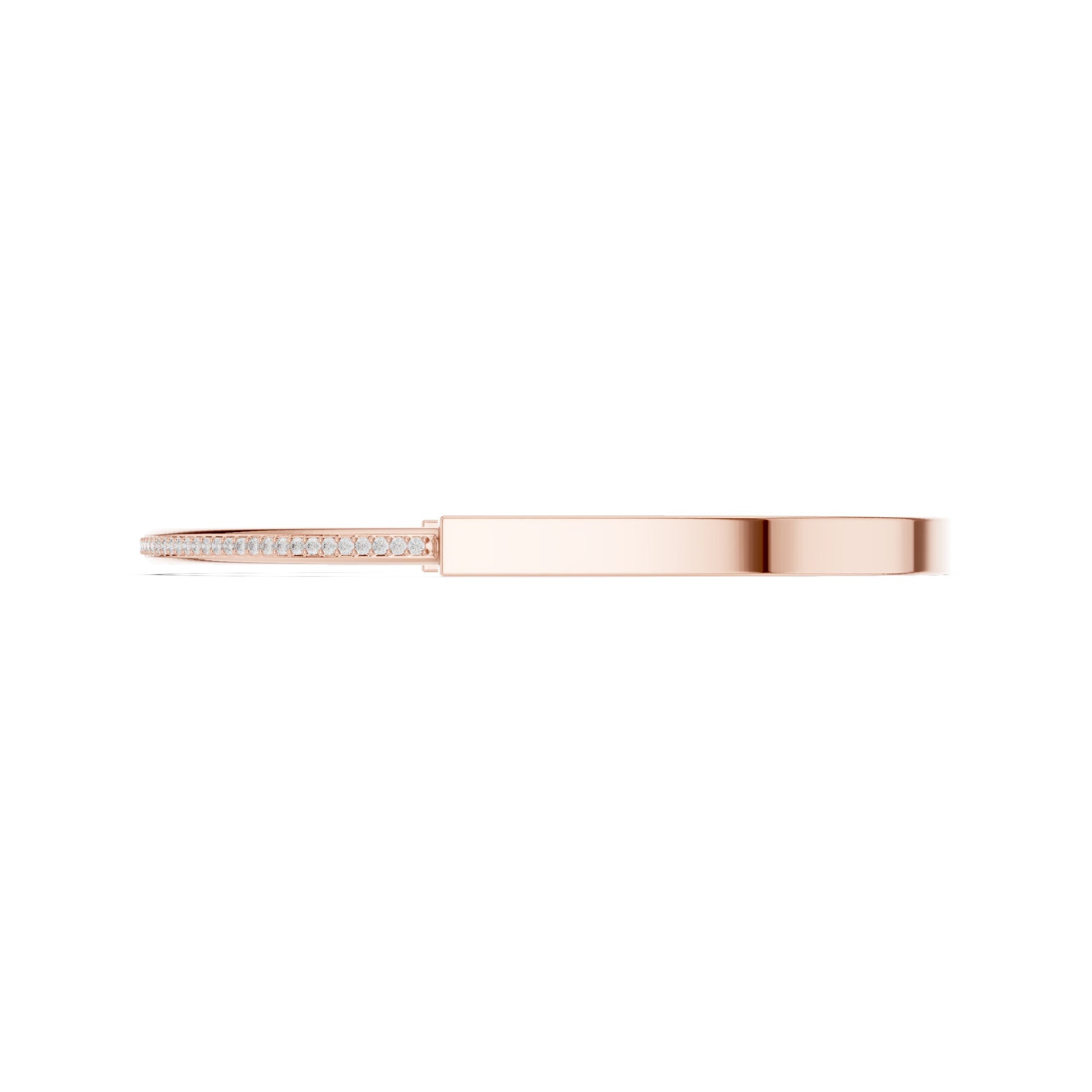 Men's Round Bangle Lab Grown Diamond Bracelet