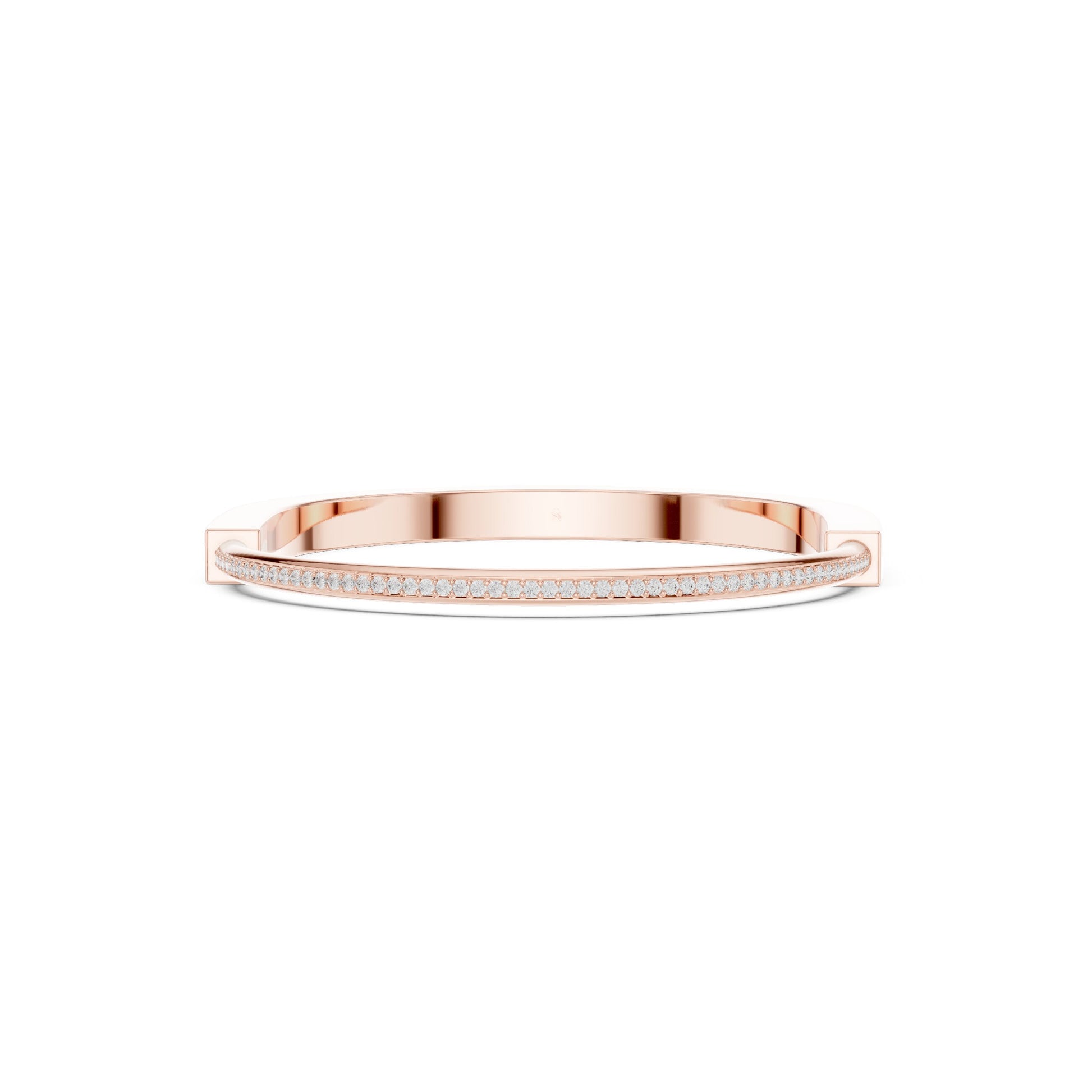 Men's Round Bangle Lab Grown Diamond Bracelet