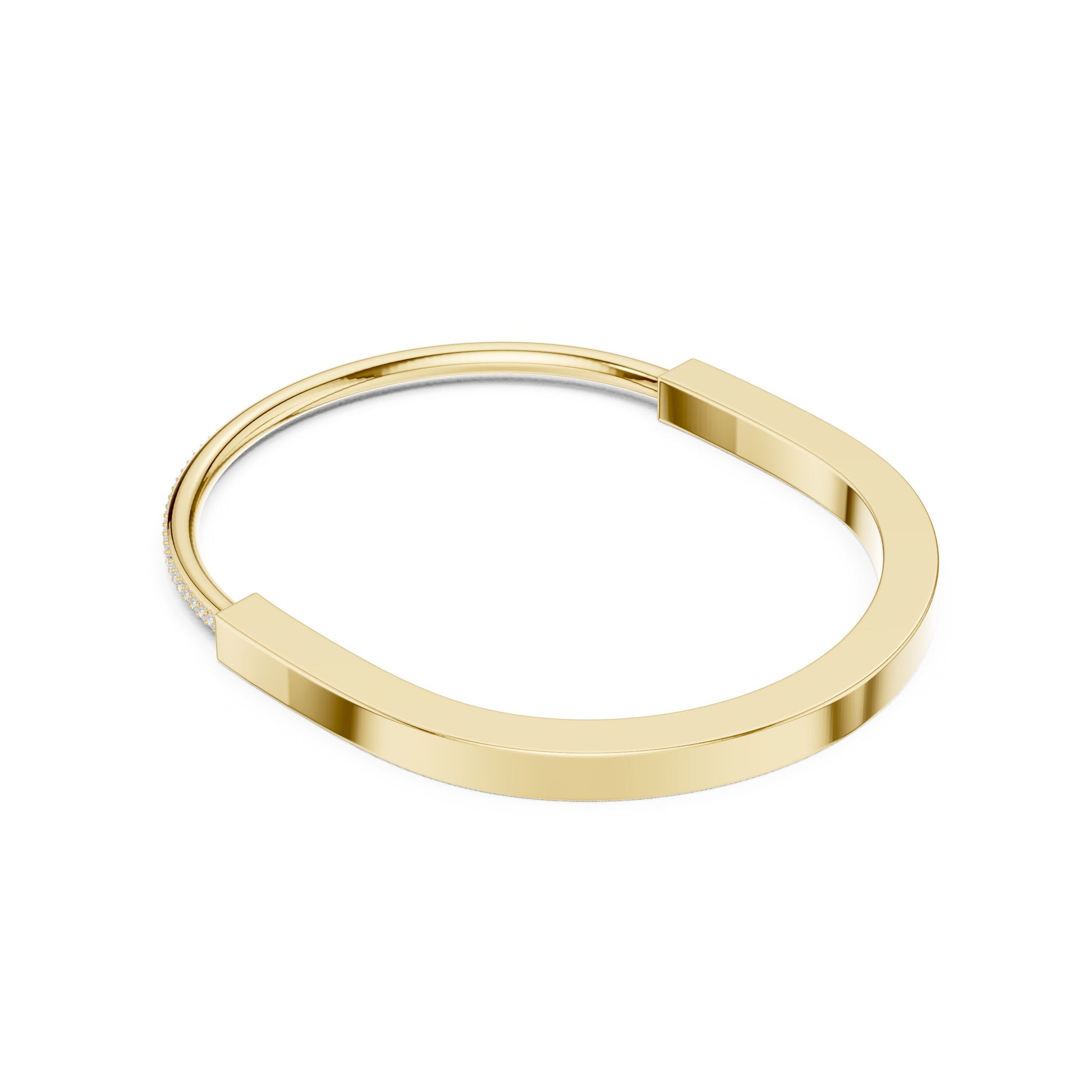 Men's Round Bangle Lab Grown Diamond Bracelet