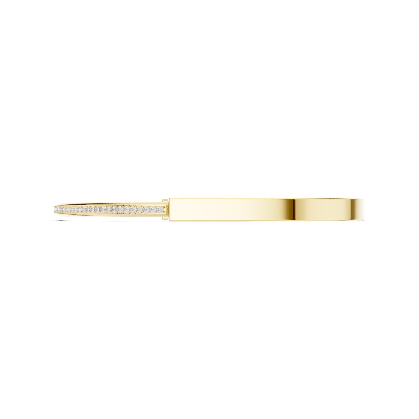 Men's Round Bangle Lab Grown Diamond Bracelet