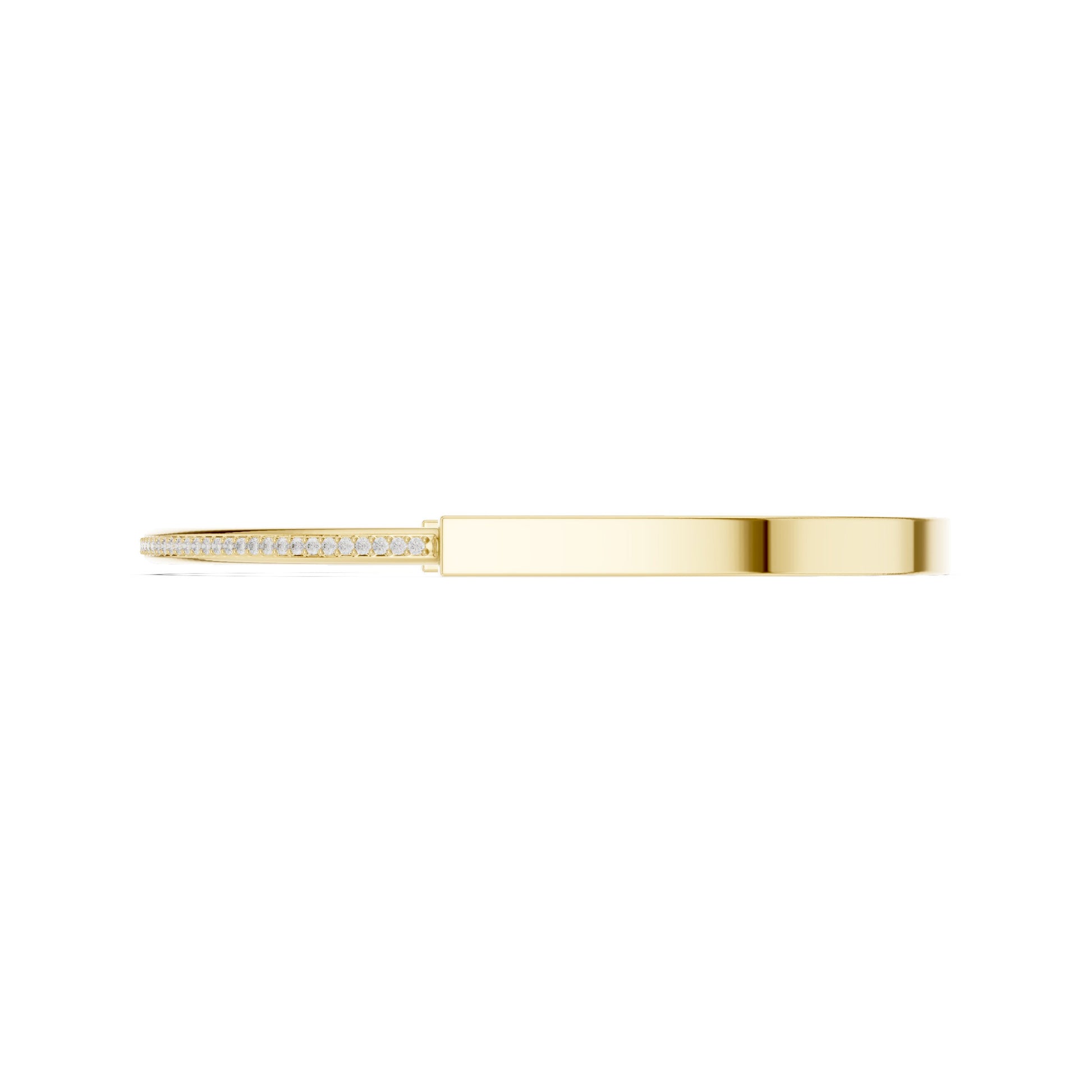 Men's Round Bangle Lab Grown Diamond Bracelet