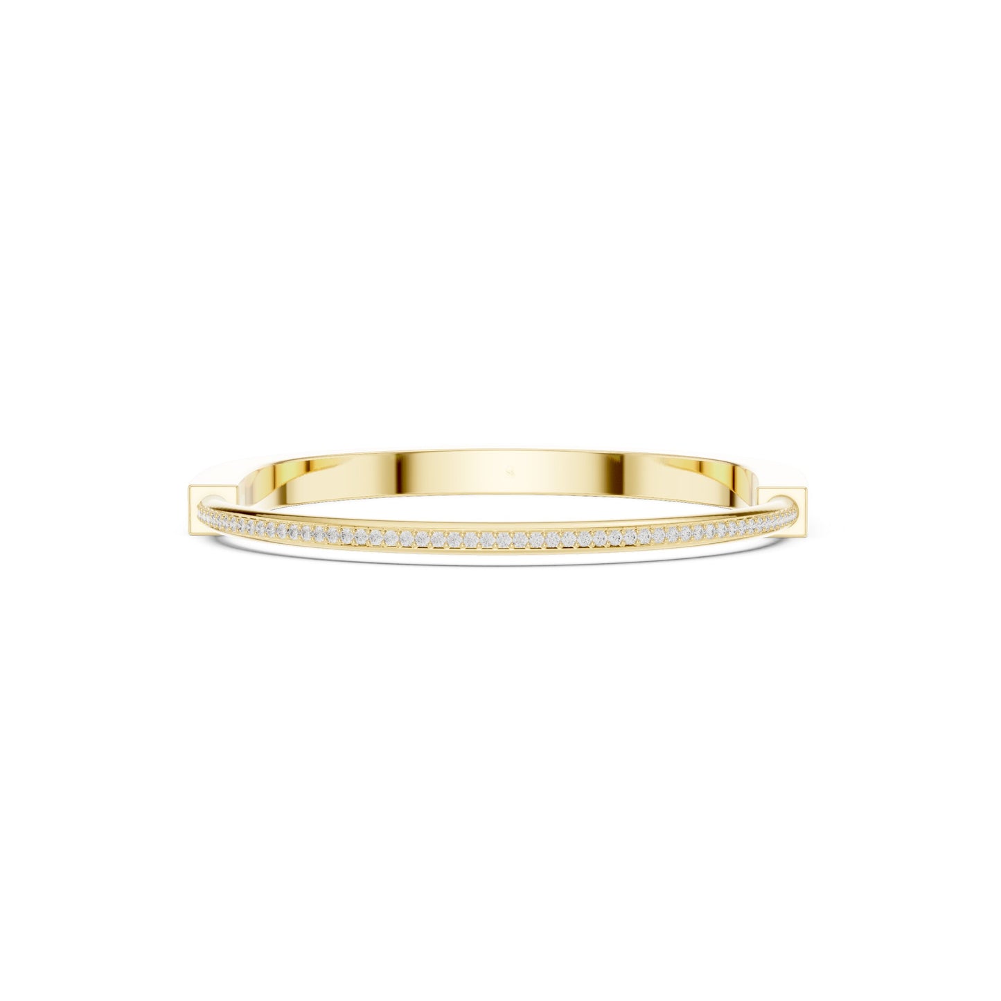 Men's Round Bangle Lab Grown Diamond Bracelet