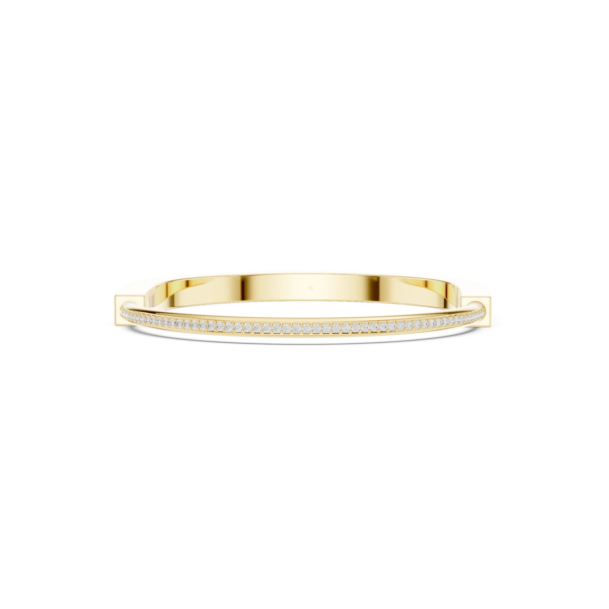 Men's Round Bangle Lab Grown Diamond Bracelet