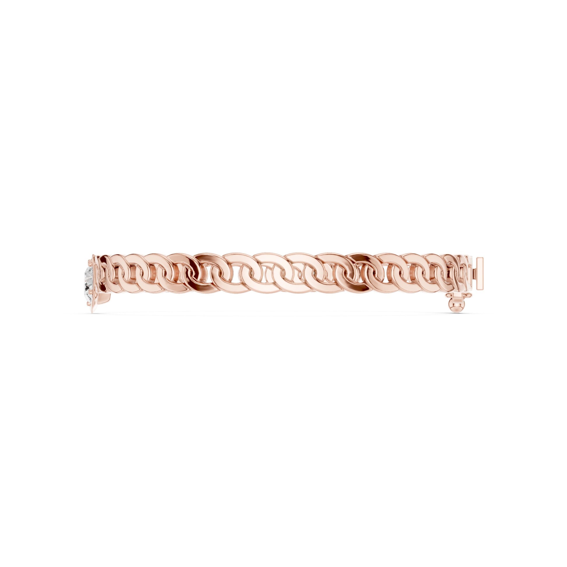 Men's Round Chain Lab Grown Diamond Bracelet