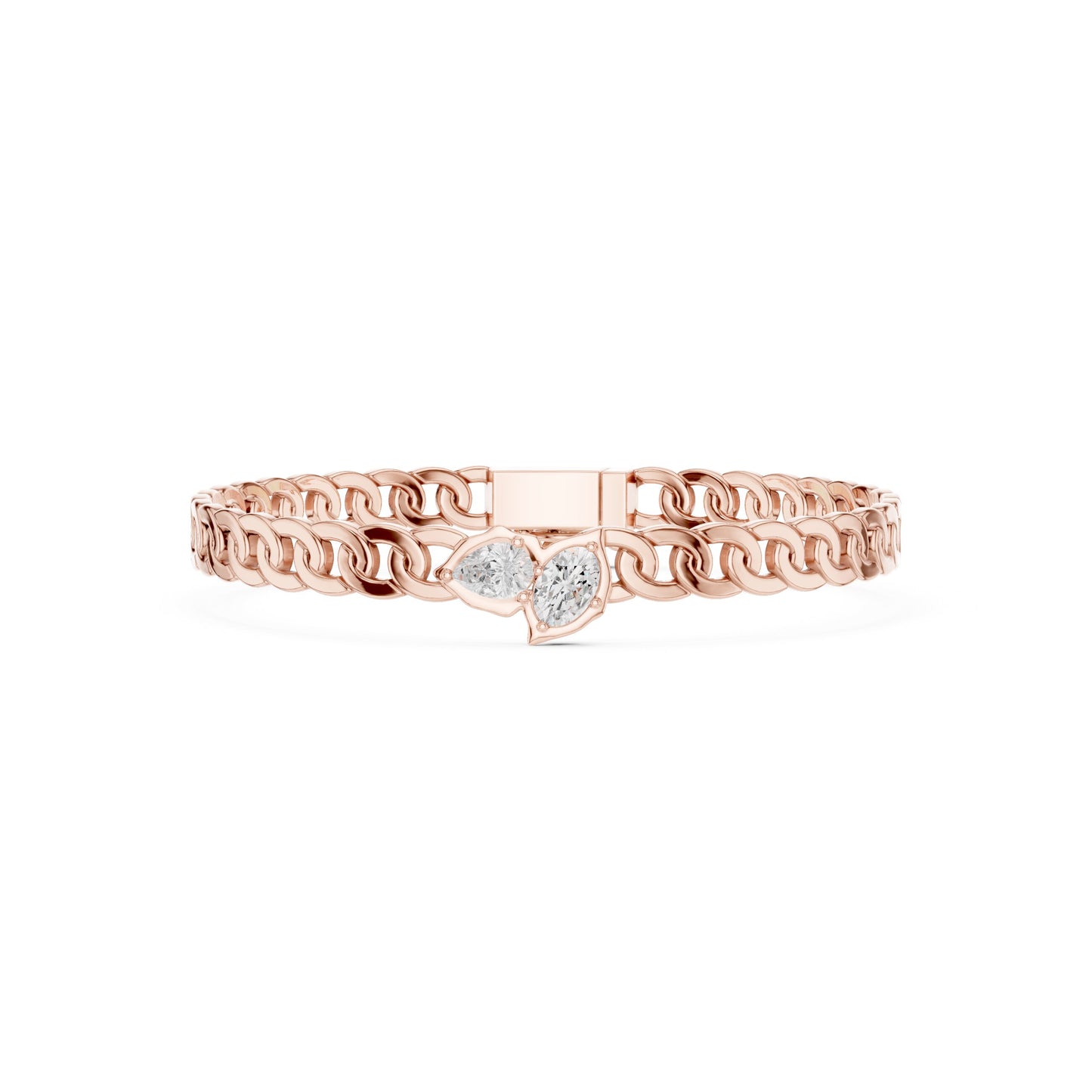 Men's Round Chain Lab Grown Diamond Bracelet