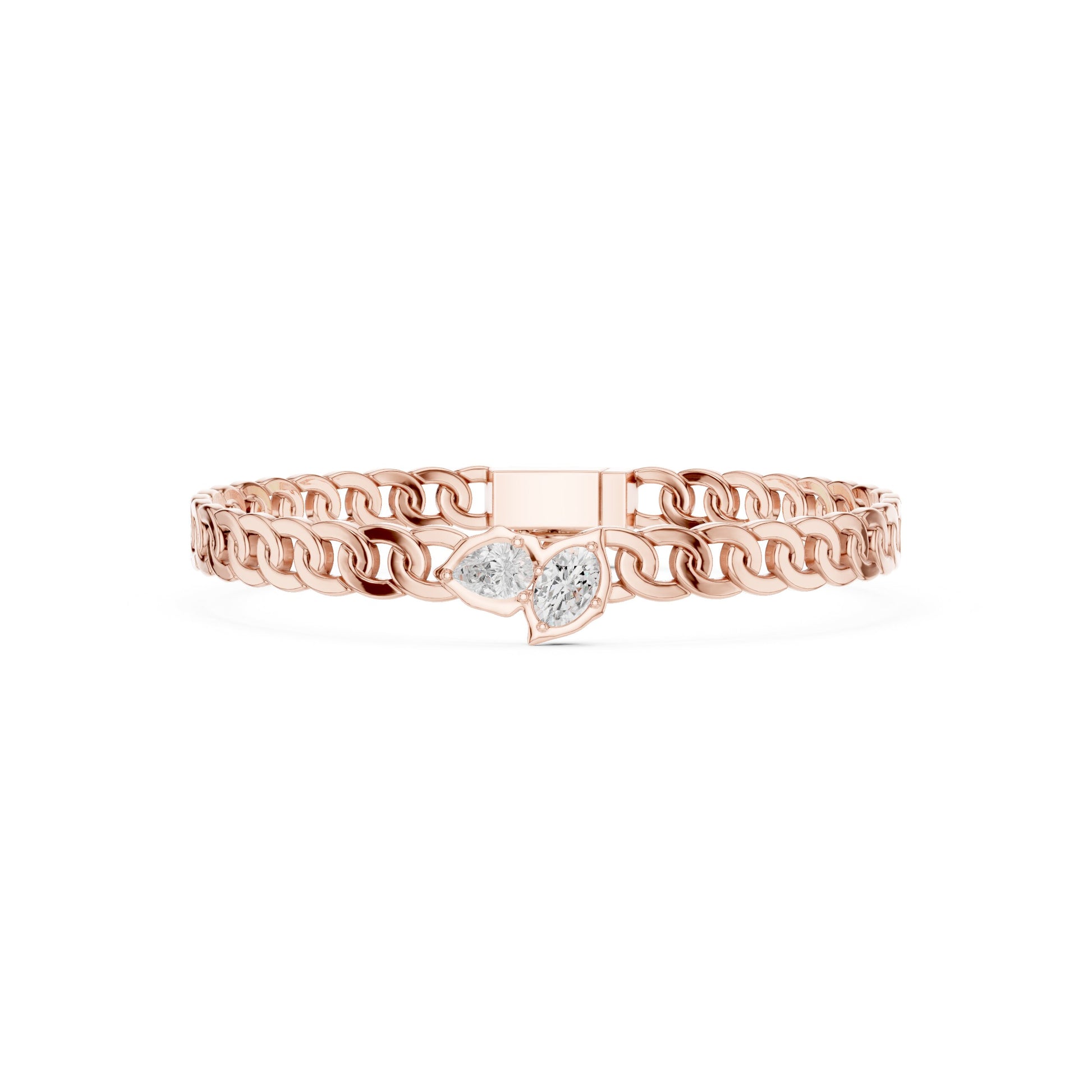 Men's Round Chain Lab Grown Diamond Bracelet