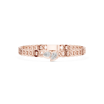 Men's Round Chain Lab Grown Diamond Bracelet