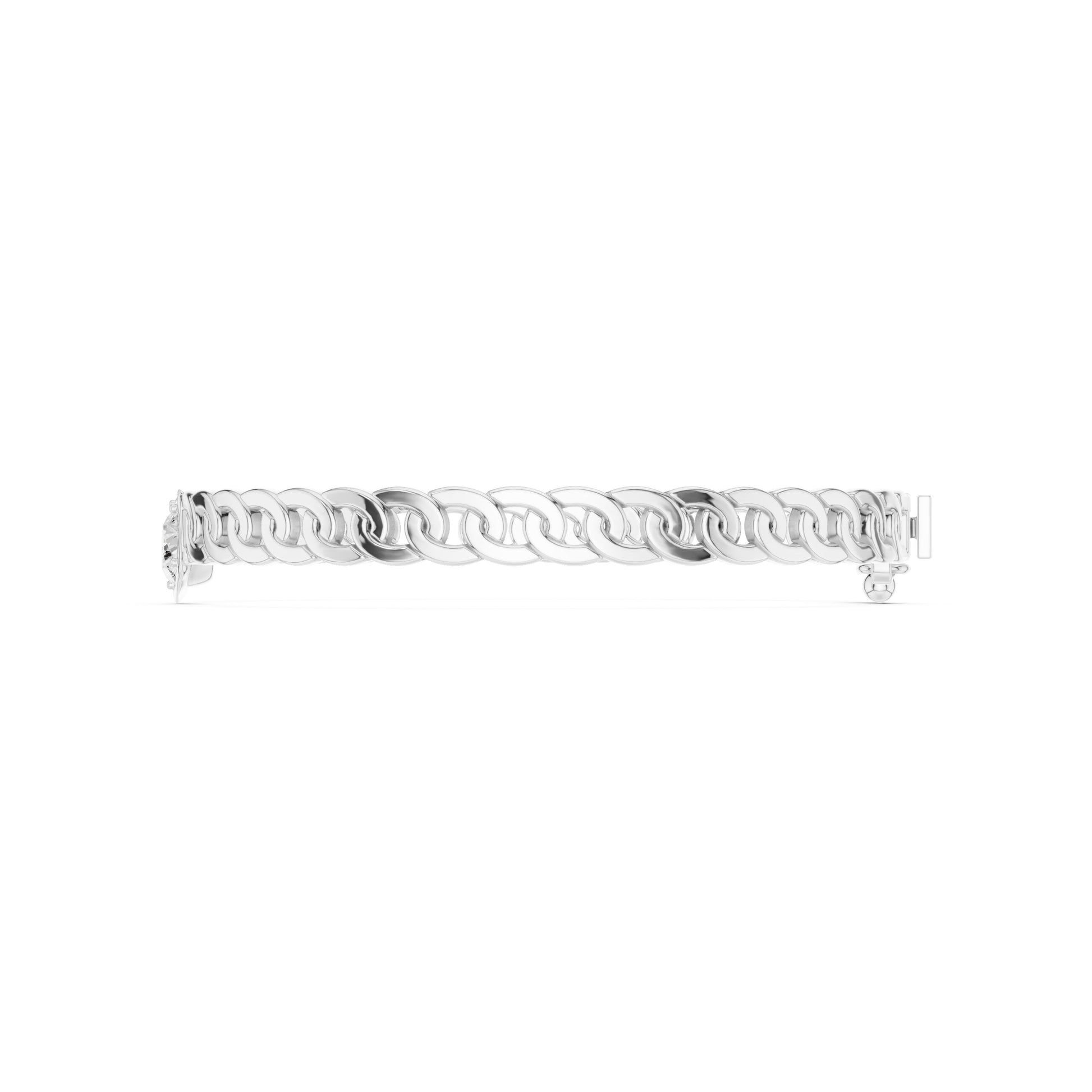 Men's Round Chain Lab Grown Diamond Bracelet