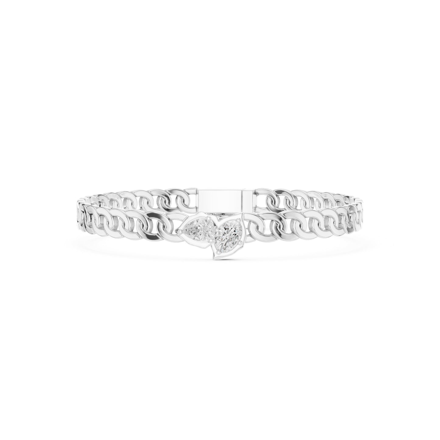 Men's Round Chain Lab Grown Diamond Bracelet
