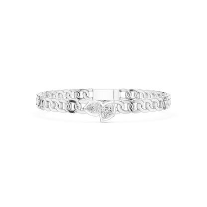 Men's Round Chain Lab Grown Diamond Bracelet