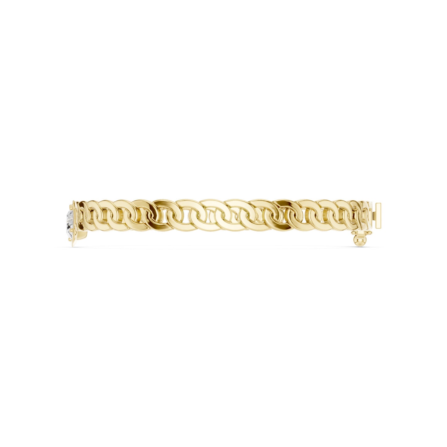 Men's Round Chain Lab Grown Diamond Bracelet
