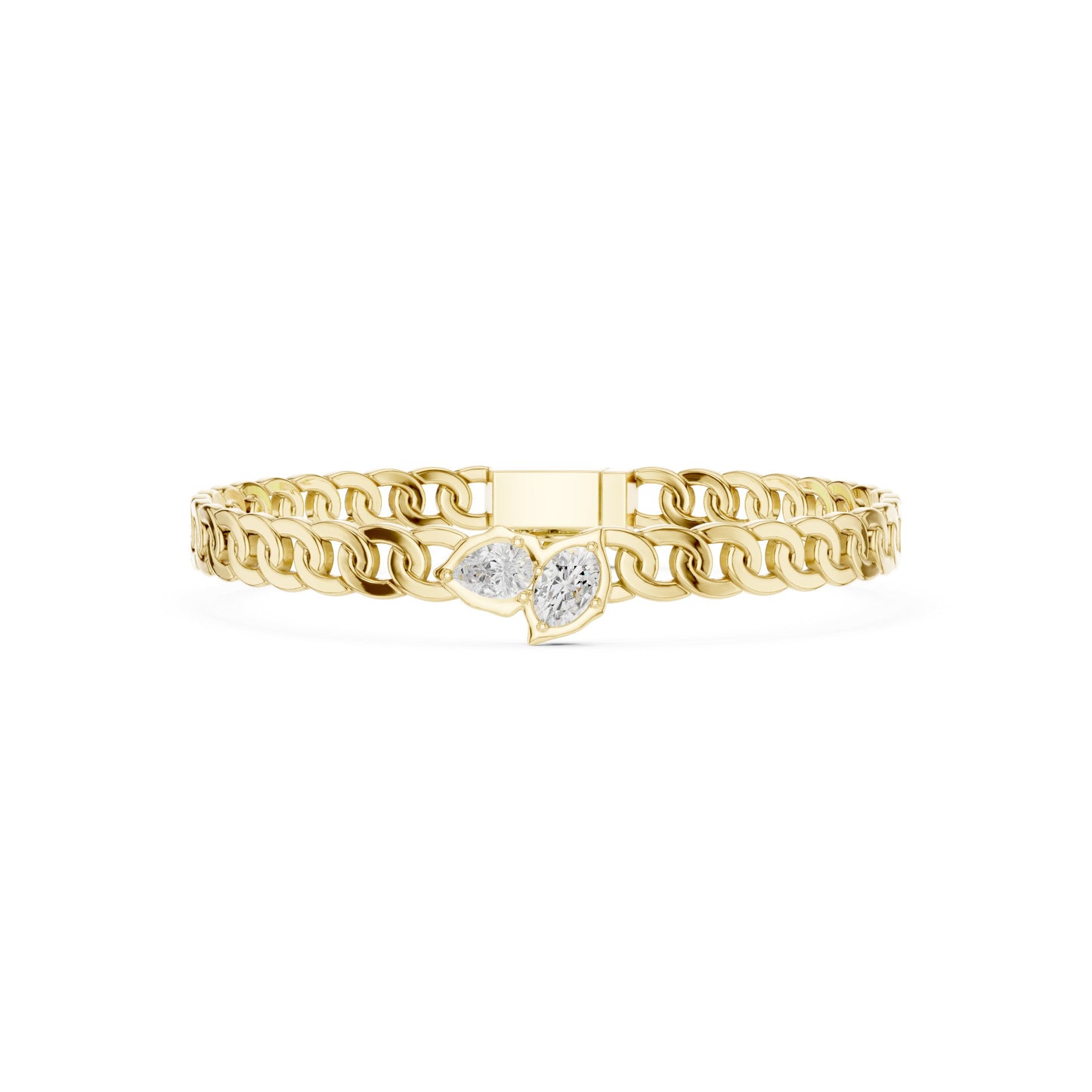 Men's Round Chain Lab Grown Diamond Bracelet