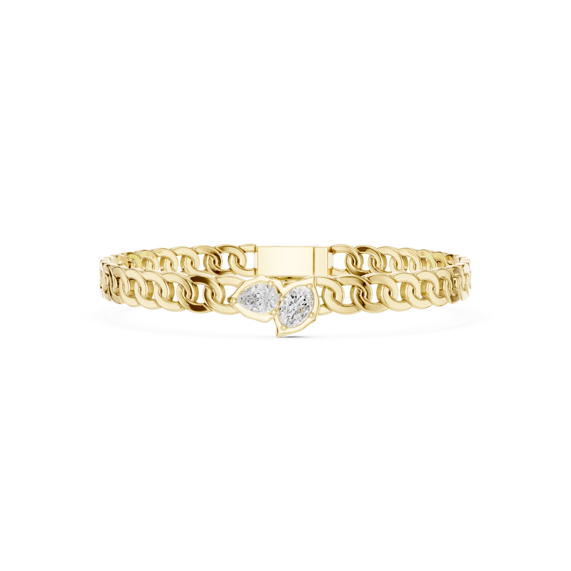 Men's Round Chain Lab Grown Diamond Bracelet