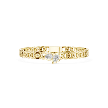 Men's Round Chain Lab Grown Diamond Bracelet