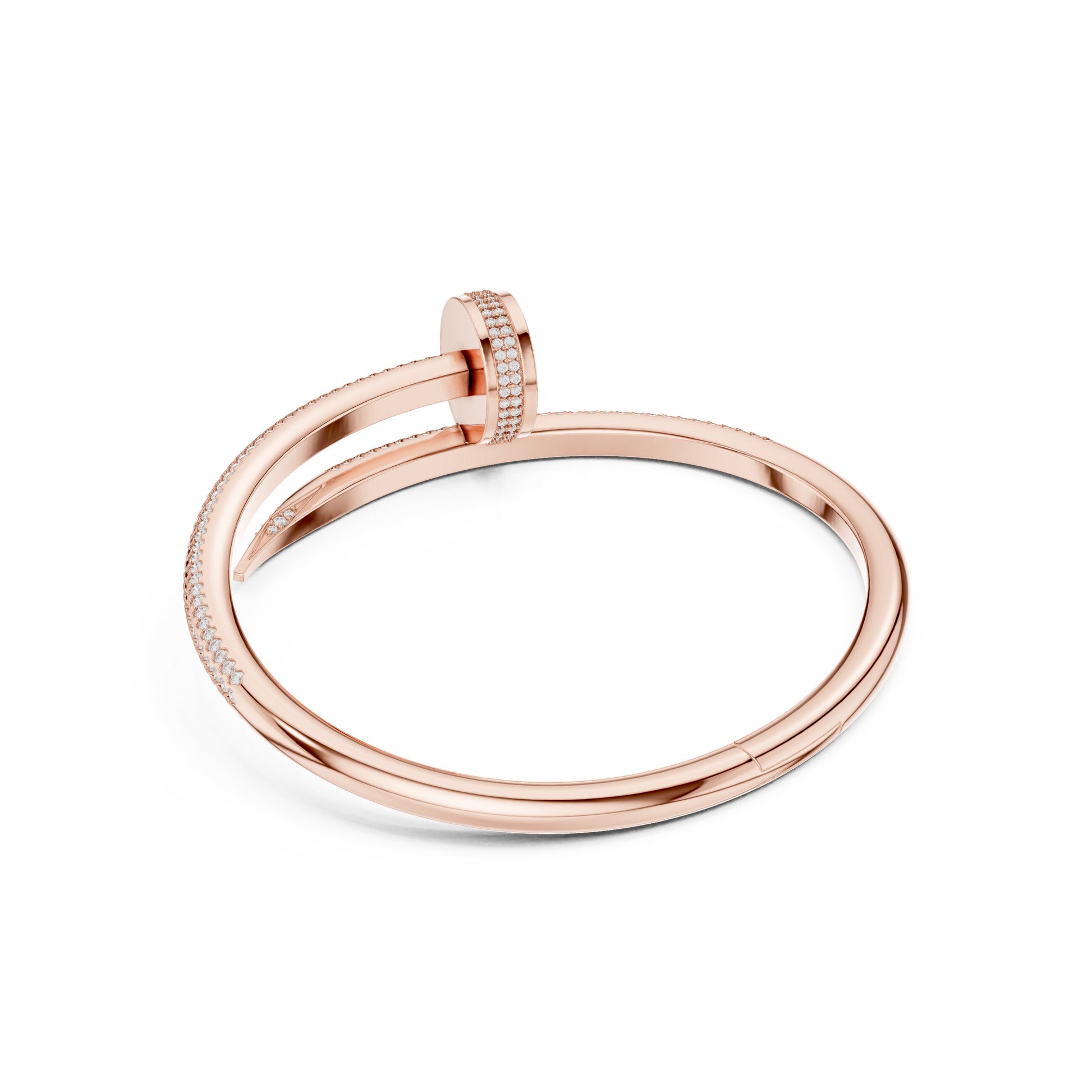 Men's Round Bangle Lab Grown Diamond Bracelet
