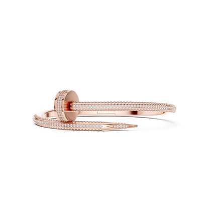 Men's Round Bangle Lab Grown Diamond Bracelet