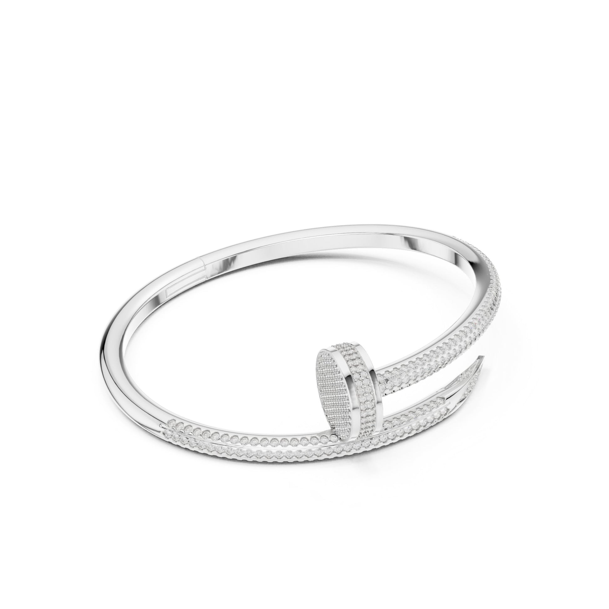 Men's Round Bangle Lab Grown Diamond Bracelet