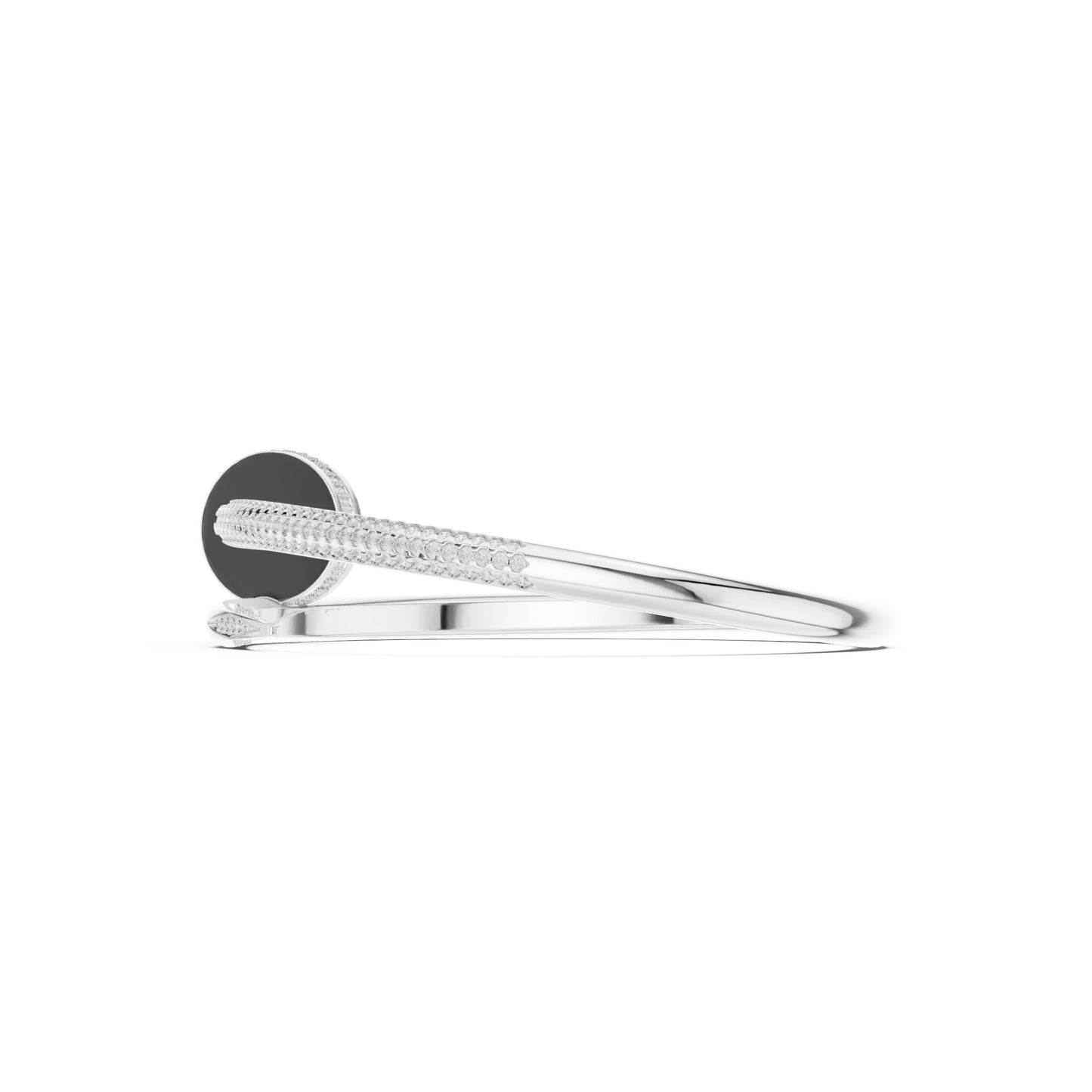 Men's Round Bangle Lab Grown Diamond Bracelet
