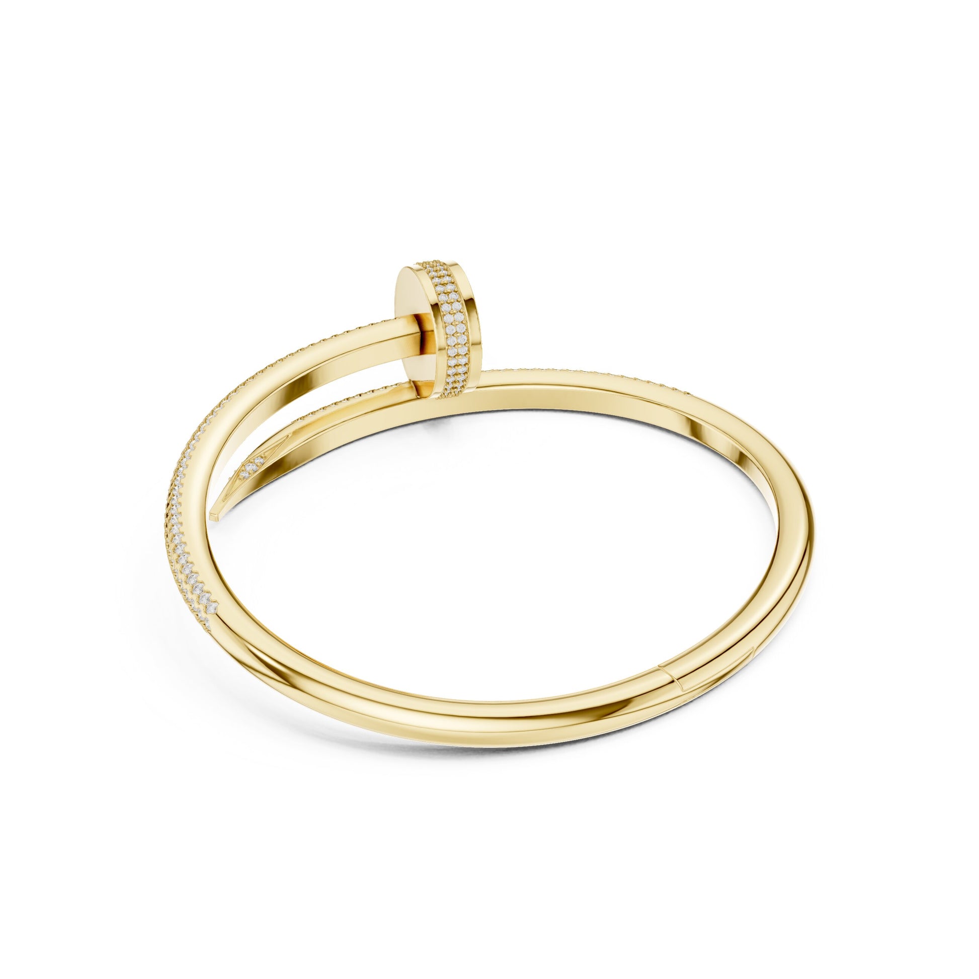 Men's Round Bangle Lab Grown Diamond Bracelet