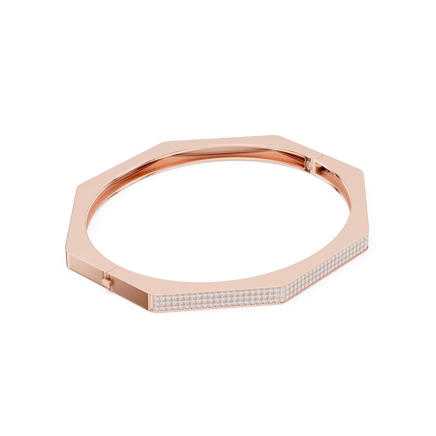 Men's Round Bangle Lab Grown Diamond Bracelet