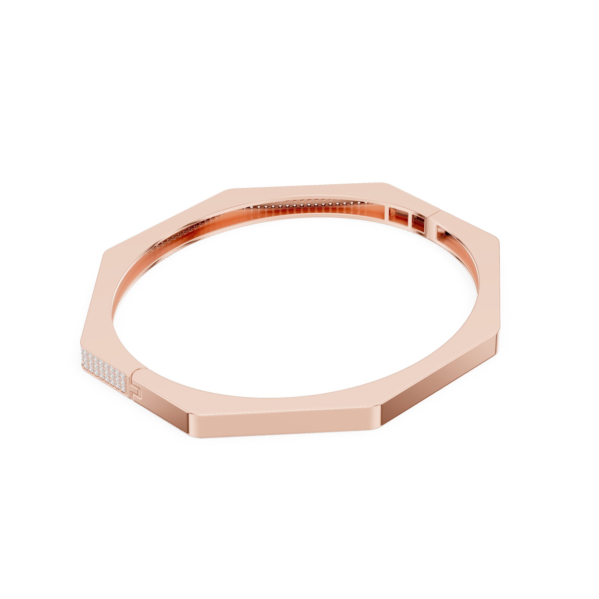 Men's Round Bangle Lab Grown Diamond Bracelet