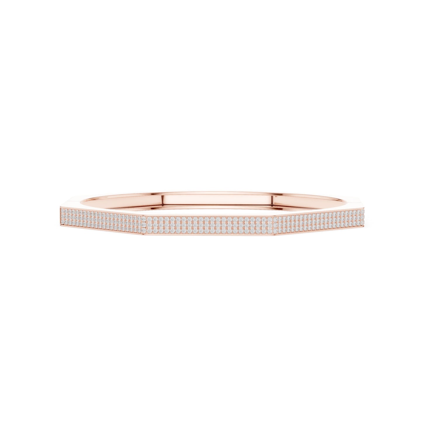 Men's Round Bangle Lab Grown Diamond Bracelet