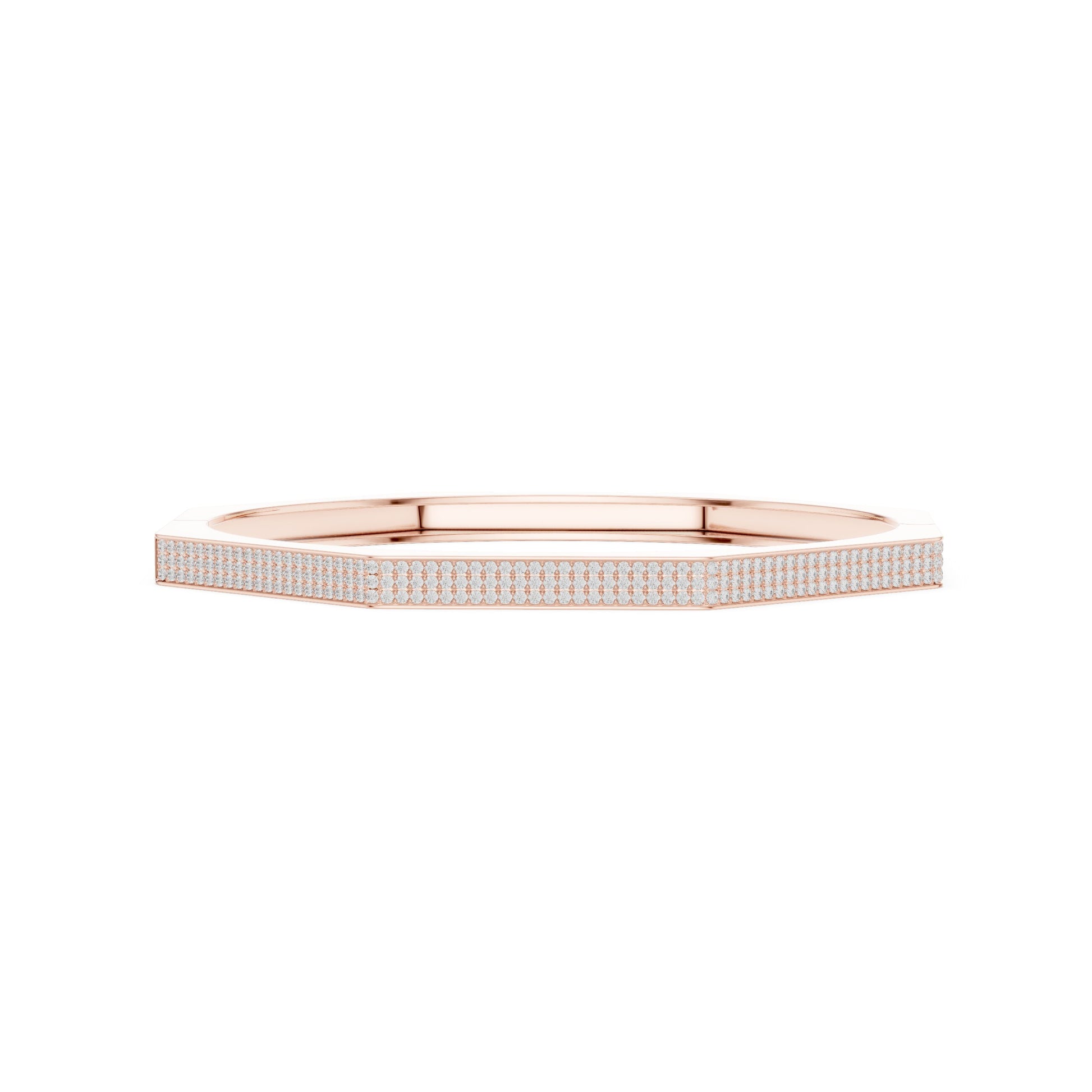 Men's Round Bangle Lab Grown Diamond Bracelet