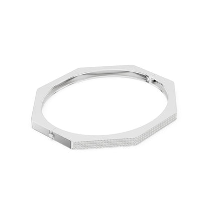 Men's Round Bangle Lab Grown Diamond Bracelet