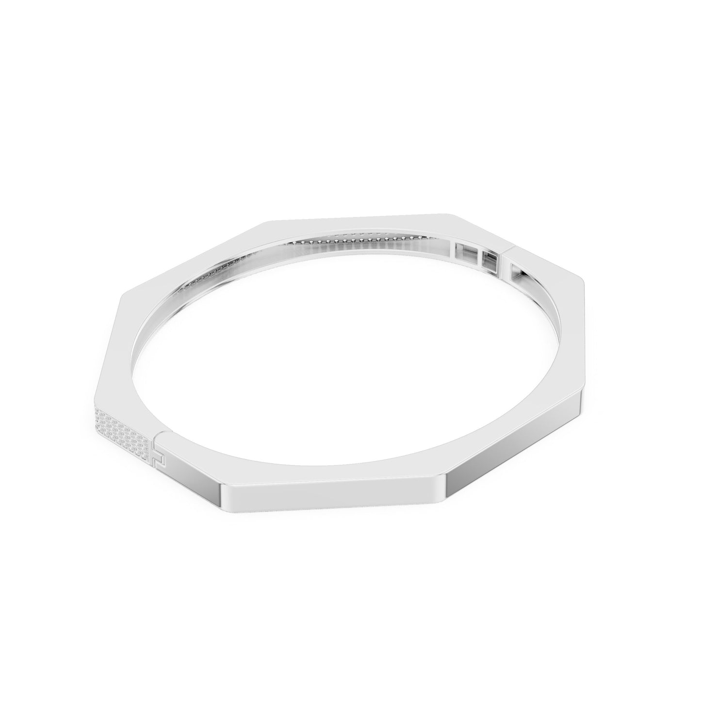 Men's Round Bangle Lab Grown Diamond Bracelet