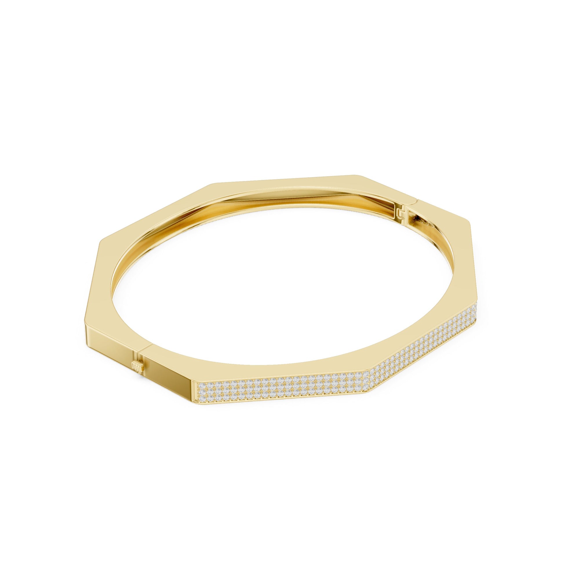 Men's Round Bangle Lab Grown Diamond Bracelet