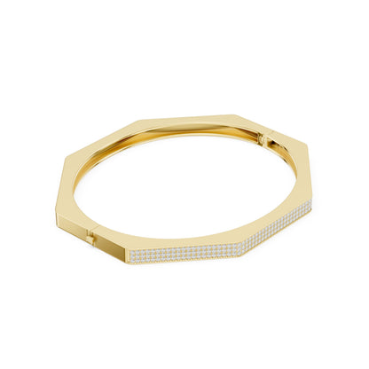 Men's Round Bangle Lab Grown Diamond Bracelet