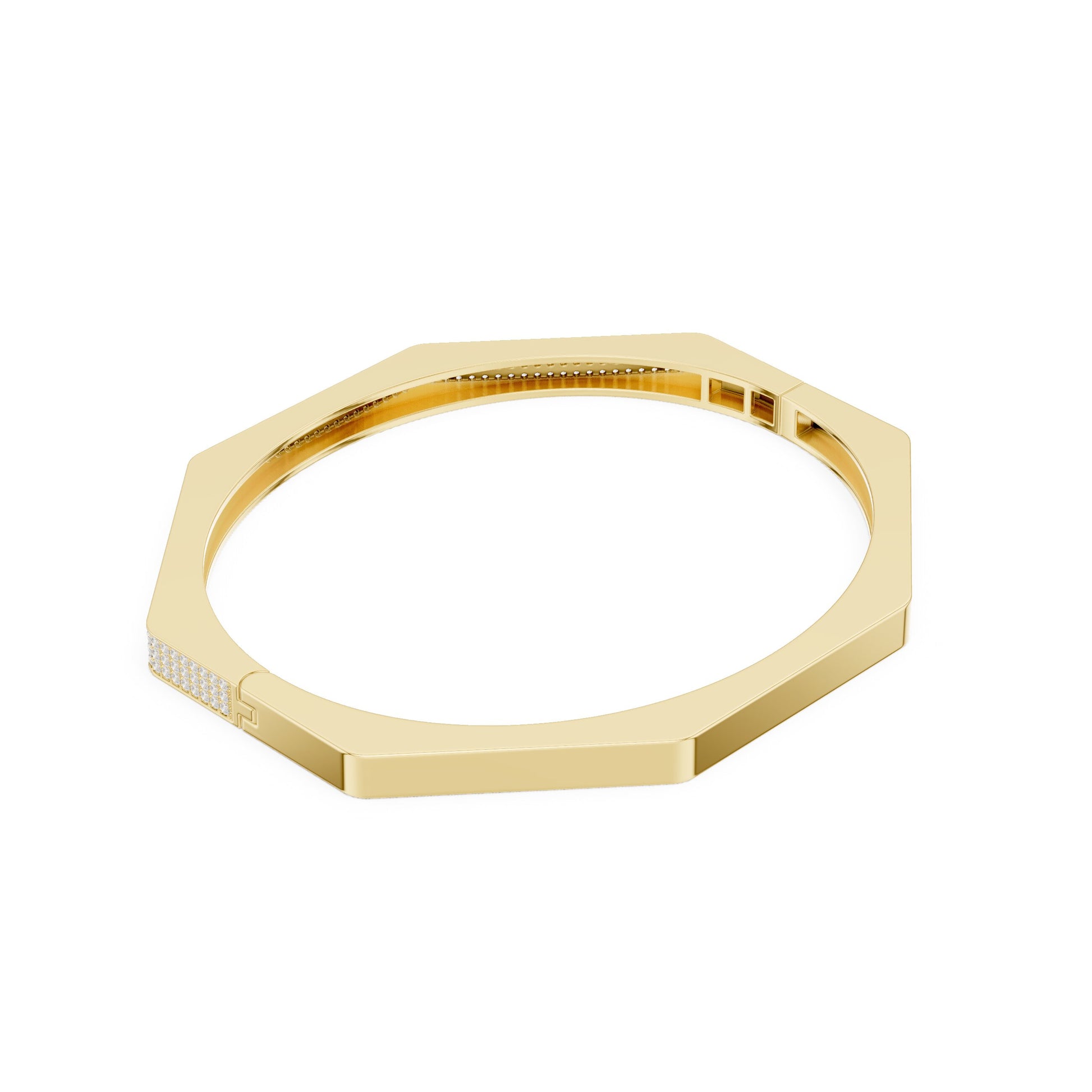 Men's Round Bangle Lab Grown Diamond Bracelet