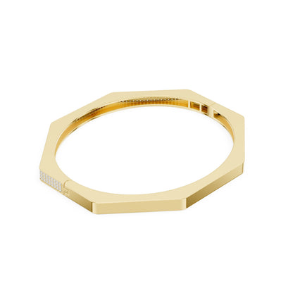 Men's Round Bangle Lab Grown Diamond Bracelet