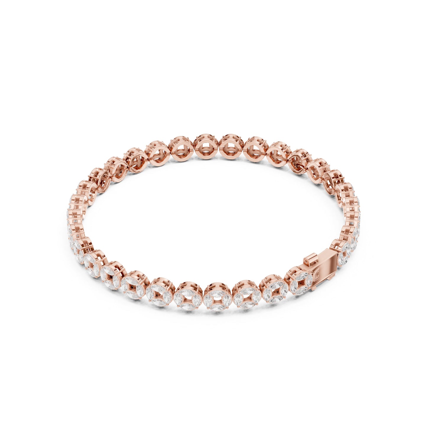 Men's Round Tennis Lab Grown Diamond Bracelet
