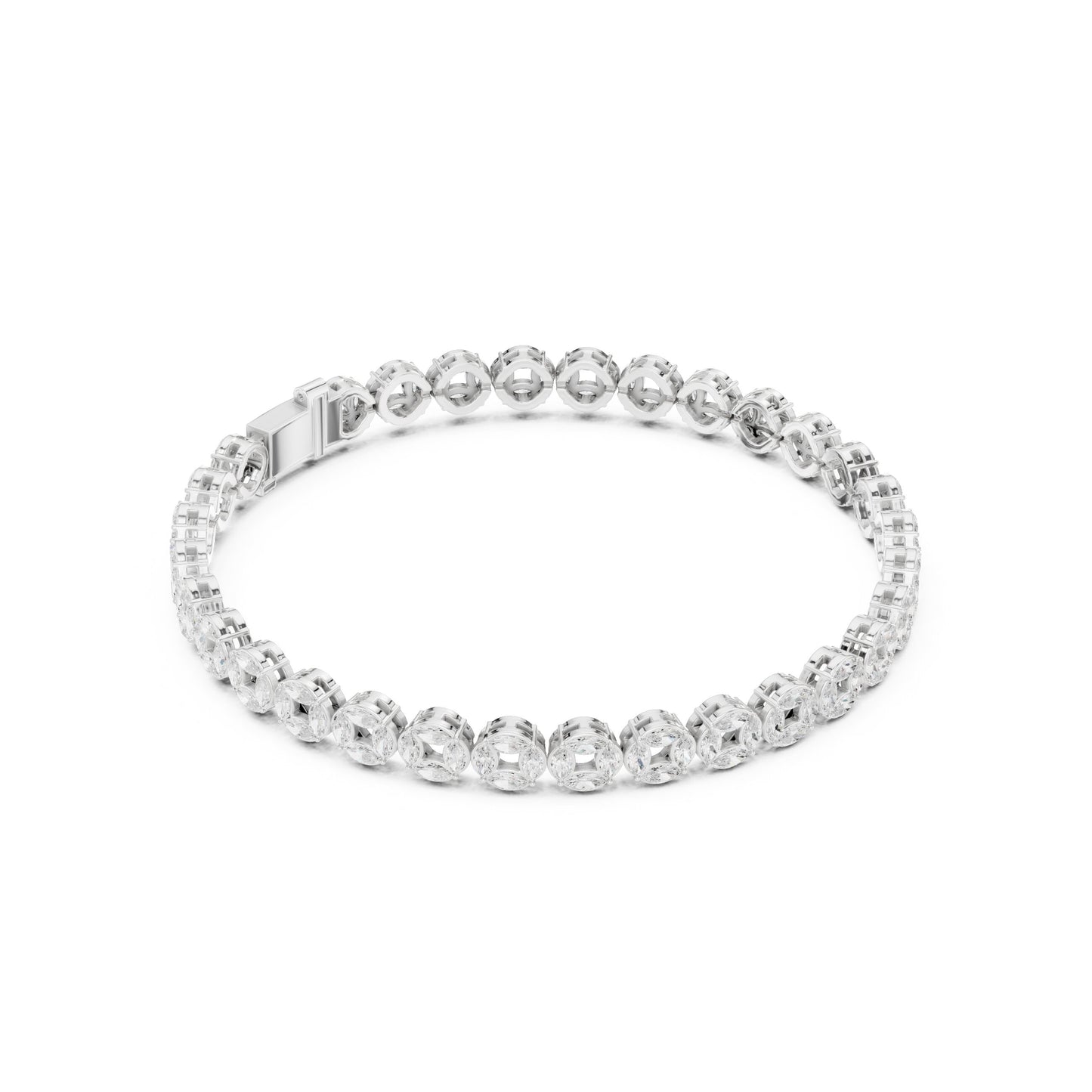 Men's Round Tennis Lab Grown Diamond Bracelet