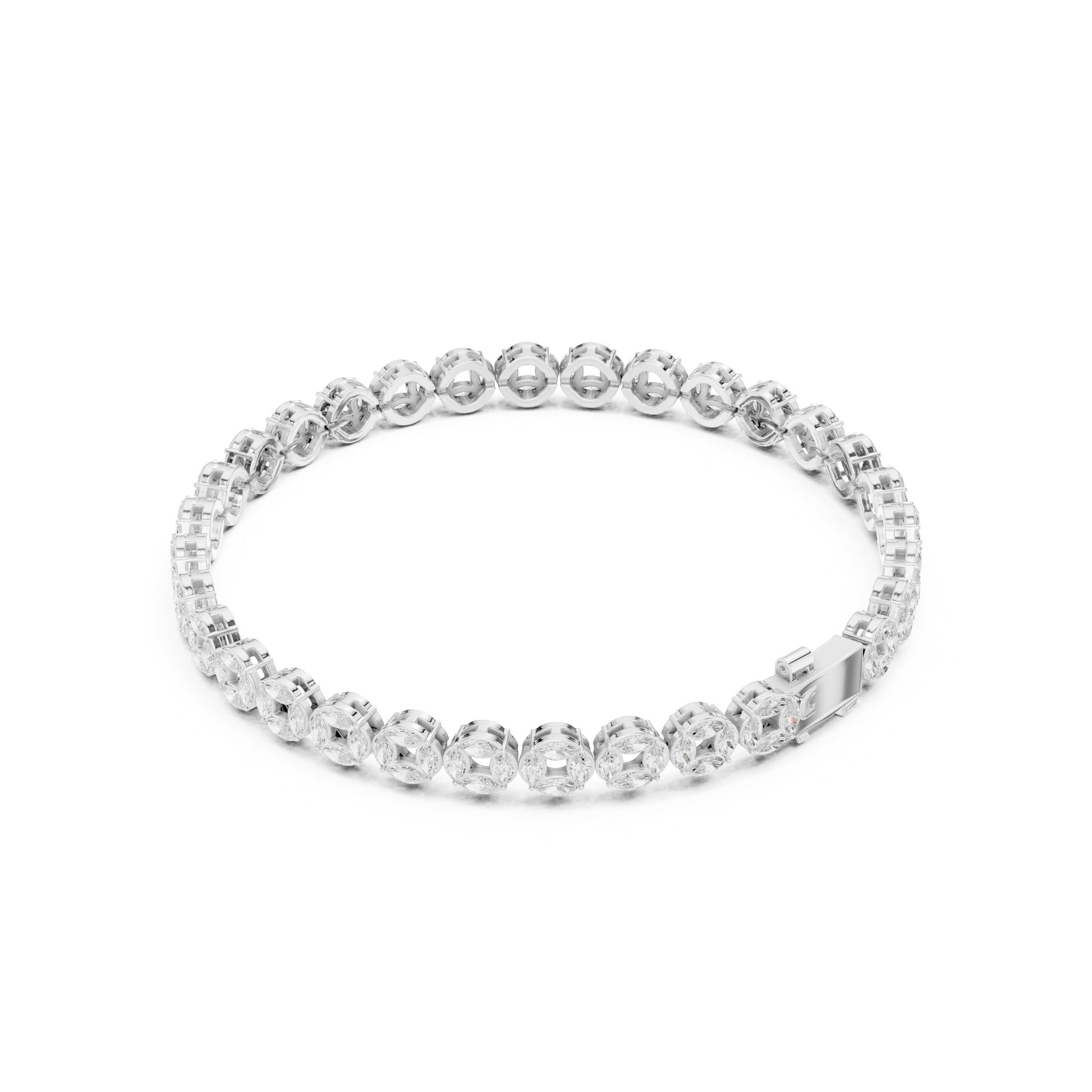 Men's Round Tennis Lab Grown Diamond Bracelet