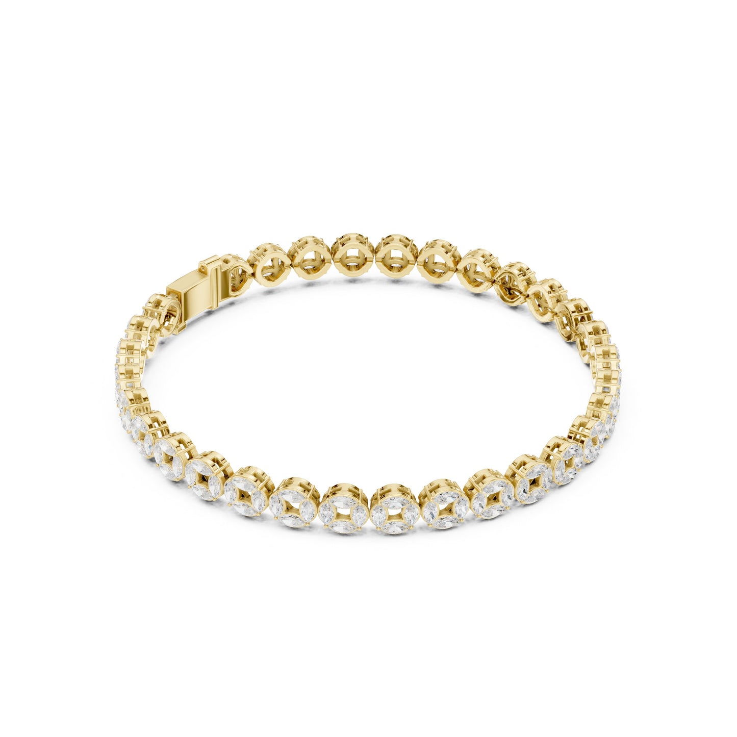 Men's Round Tennis Lab Grown Diamond Bracelet