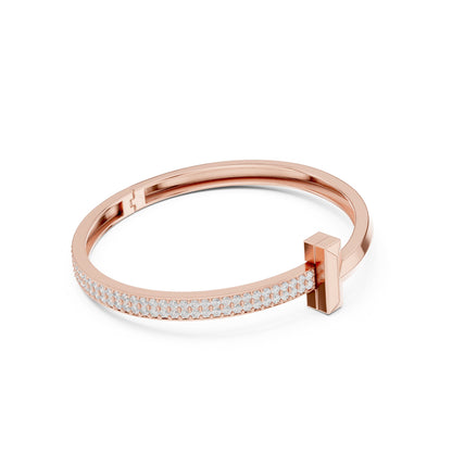 Men's Round Bangle Lab Grown Diamond Bracelet