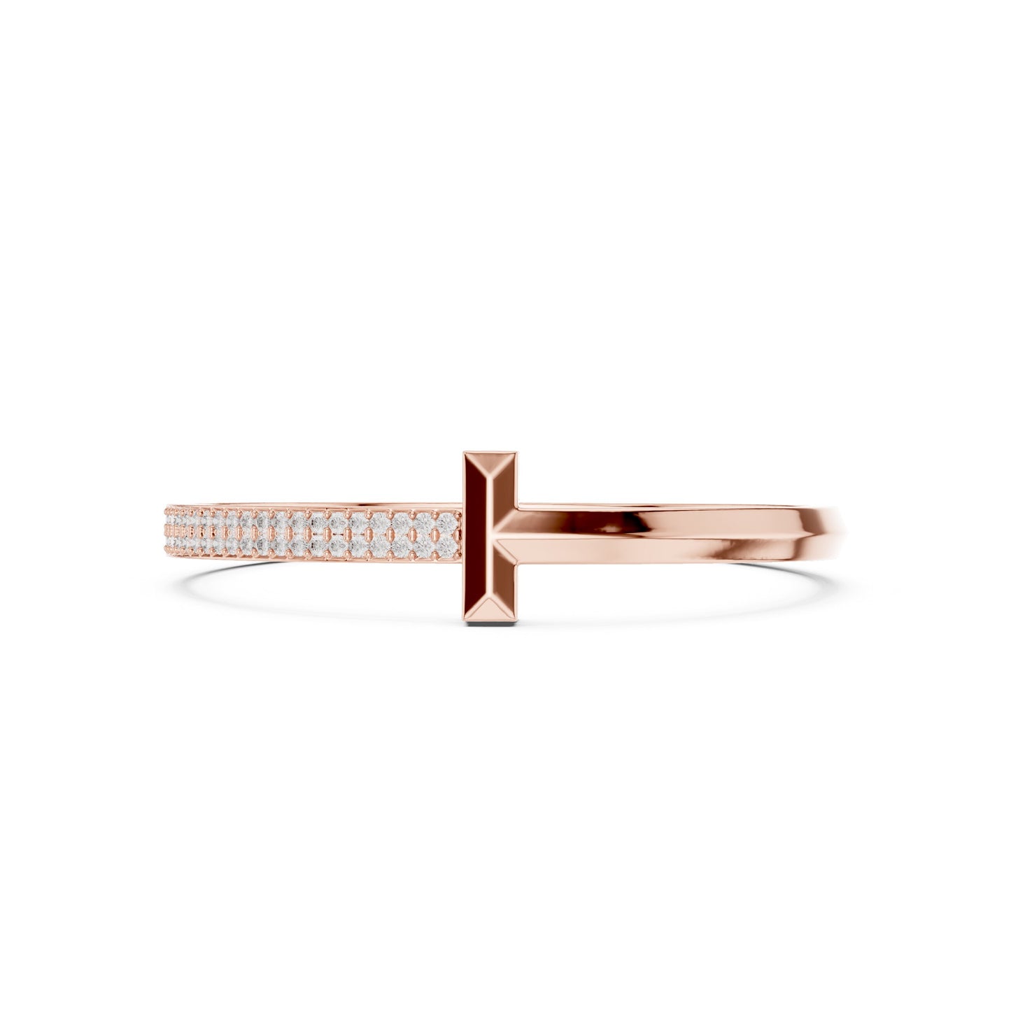 Men's Round Bangle Lab Grown Diamond Bracelet