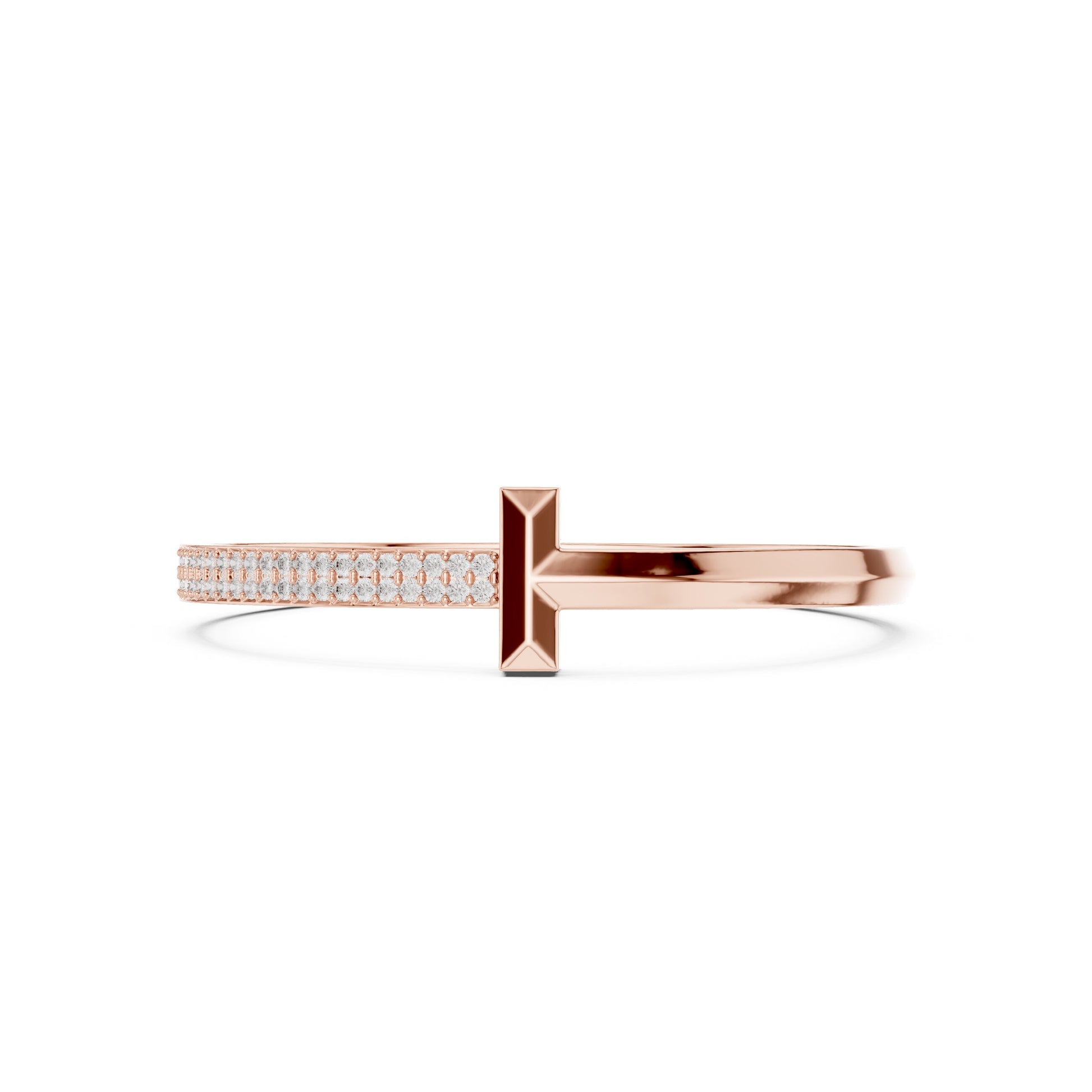 Men's Round Bangle Lab Grown Diamond Bracelet
