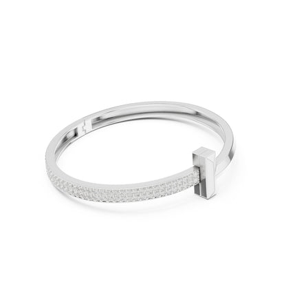 Men's Round Bangle Lab Grown Diamond Bracelet
