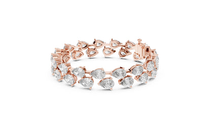 Pear Tennis Lab Grown Diamond Bracelet